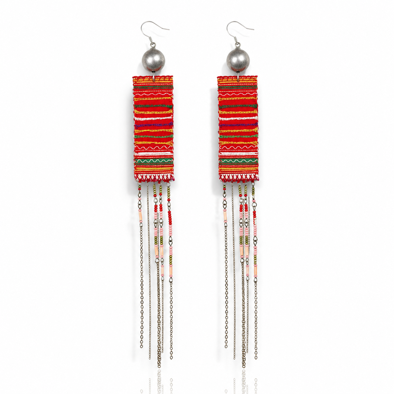 Miao Silver Earrings | Ethnic Heritage