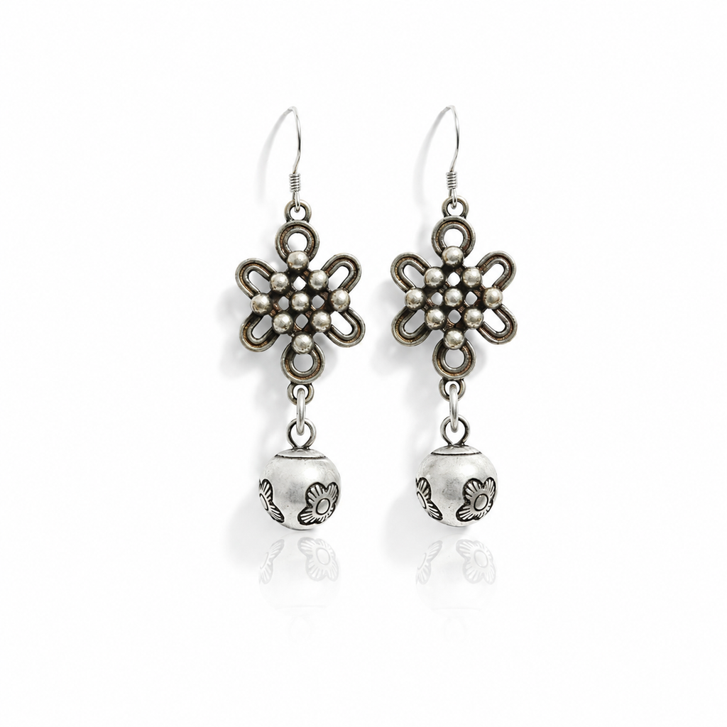 Miao Silver Earrings | Ethnic Heritage