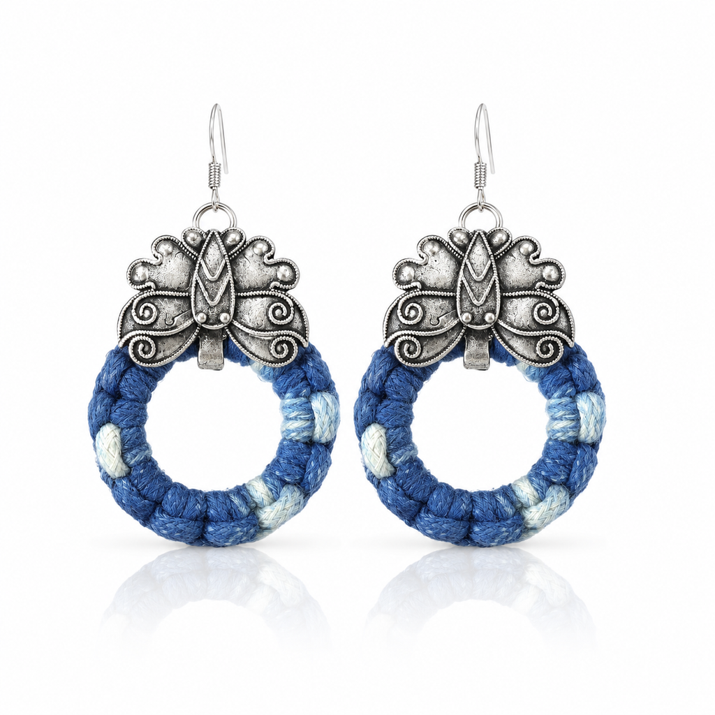 Miao Silver Earrings | Ethnic Heritage