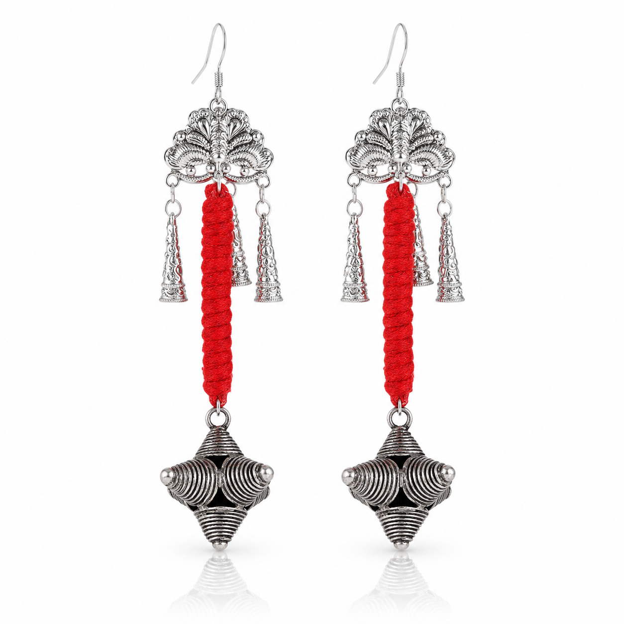 Miao Silver Earrings | Ethnic Heritage