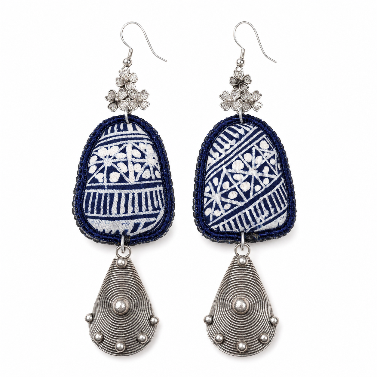 Miao Silver Earrings| Ethnic Heritage