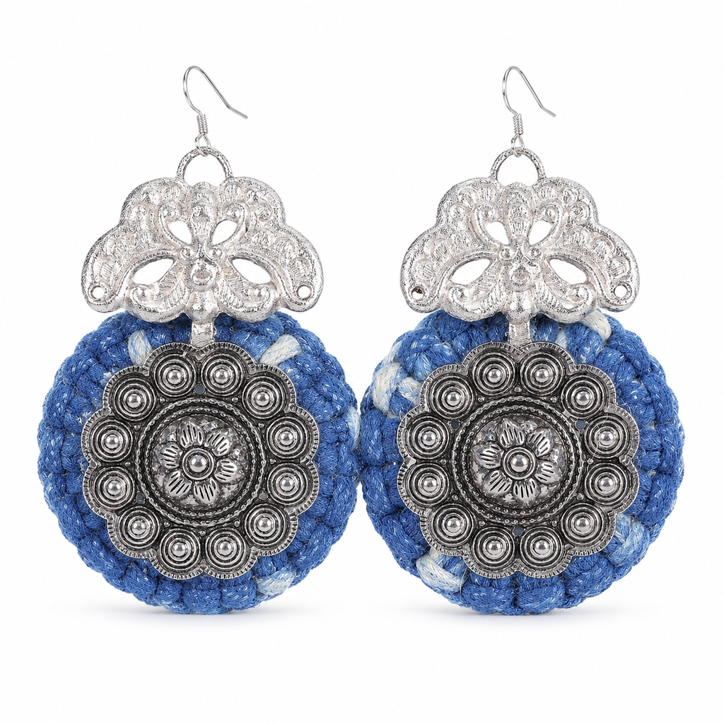 Miao Silver Earrings  | Ethnic Heritage