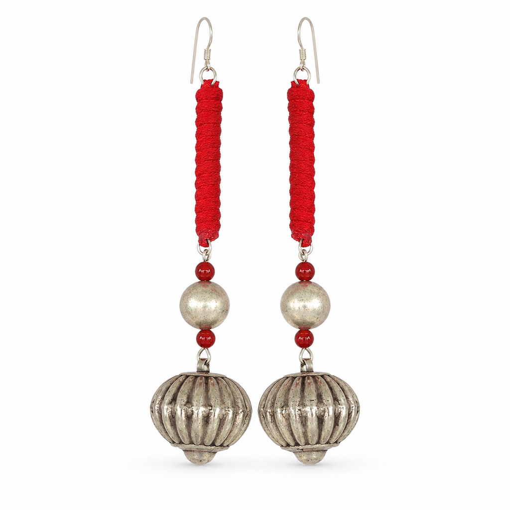 Miao Silver Earrings | Ethnic Heritage