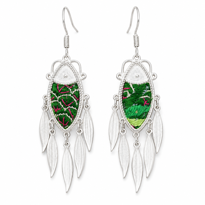 Vintage Embroidery Earrings | Heritage