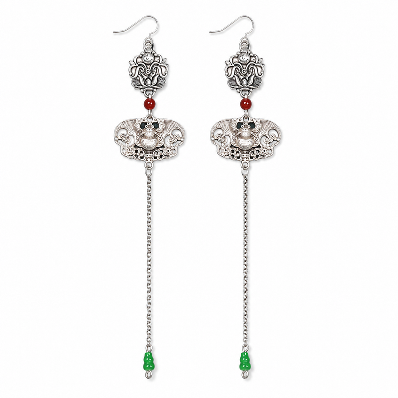Miao Silver Earrings | Ethnic Heritage