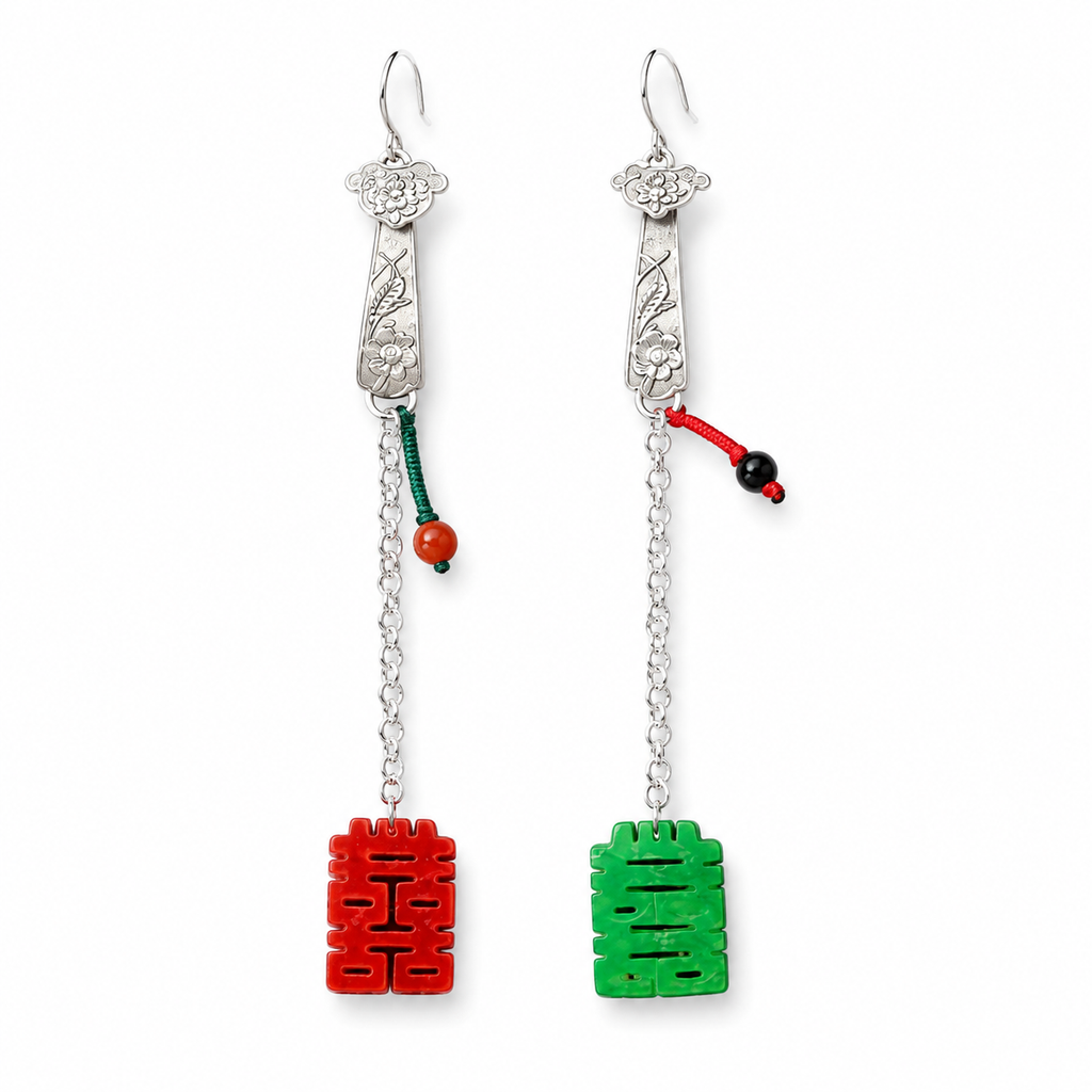 Miao Silver Earrings | Ethnic Heritage