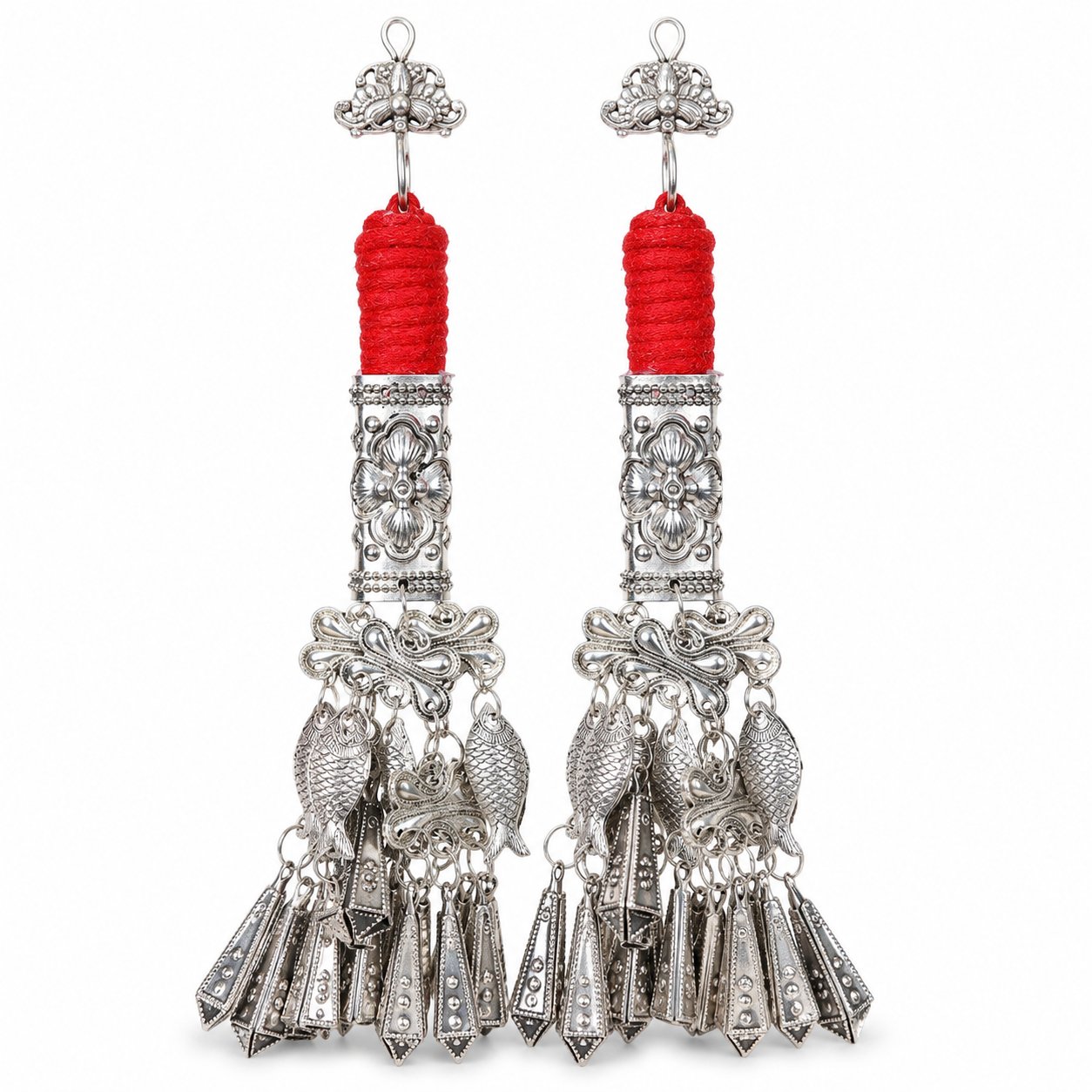 Miao Silver Earrings | Ethnic Heritage