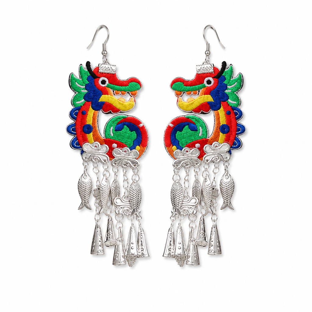 Vintage Embroidery Earrings | Heritage