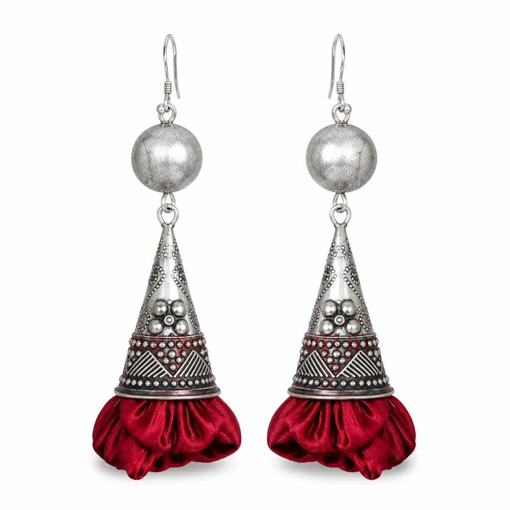 Miao Silver Earrings | Ethnic Heritage