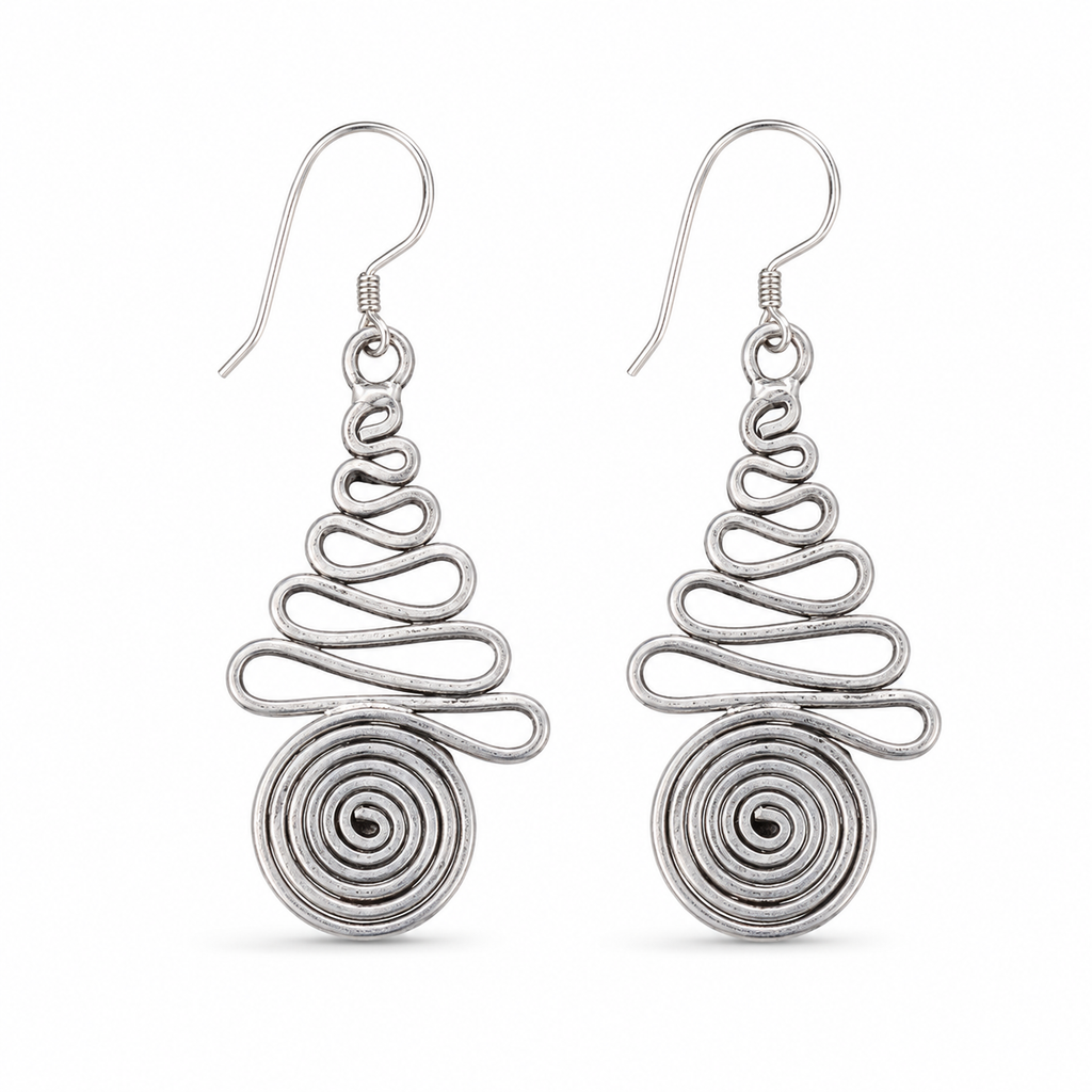 Miao Silver Earrings  | Ethnic Heritage