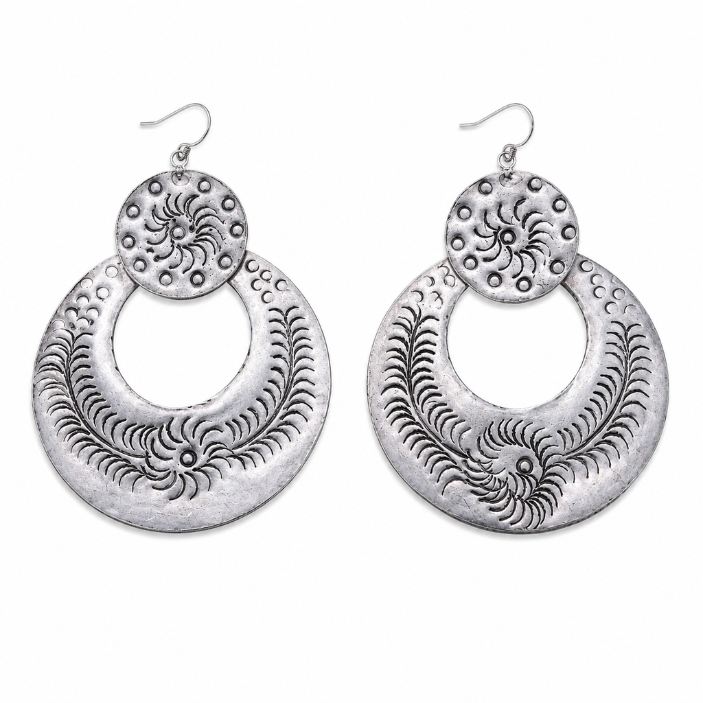 Miao Silver Earrings  | Ethnic Heritage