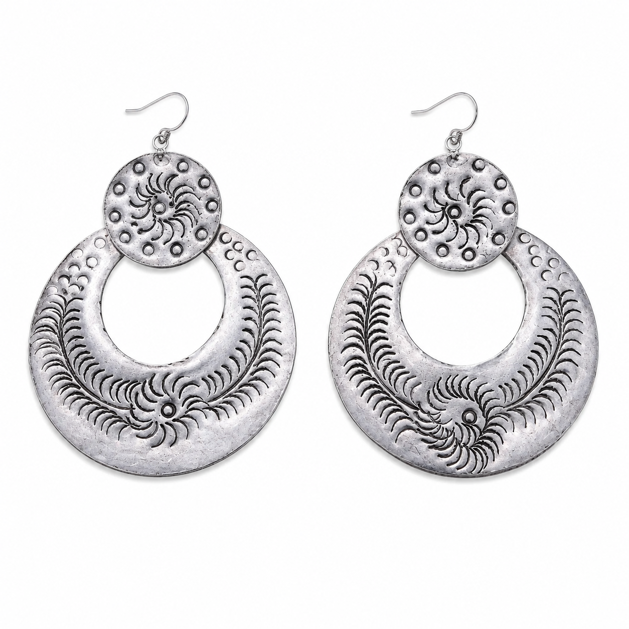 Miao Silver Earrings  | Ethnic Heritage