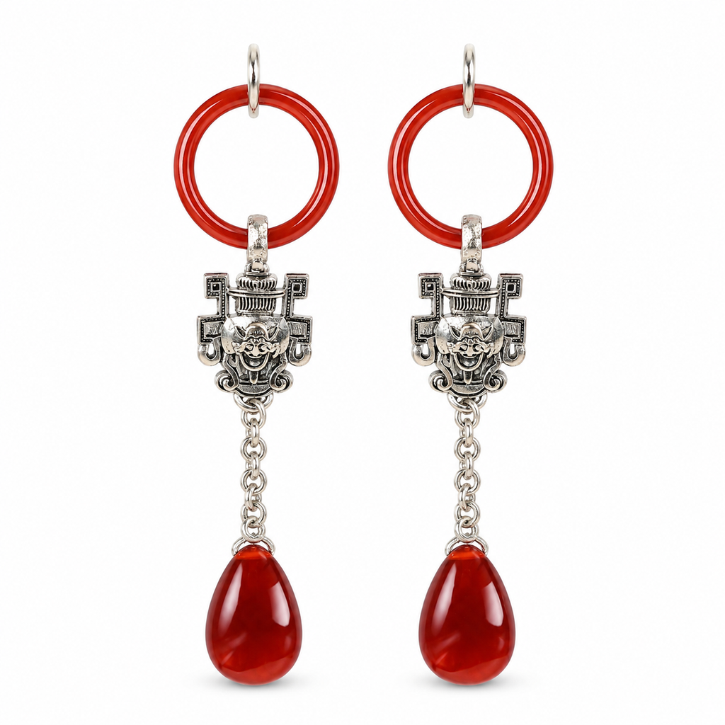 Miao Silver Earrings| Ethnic Heritage