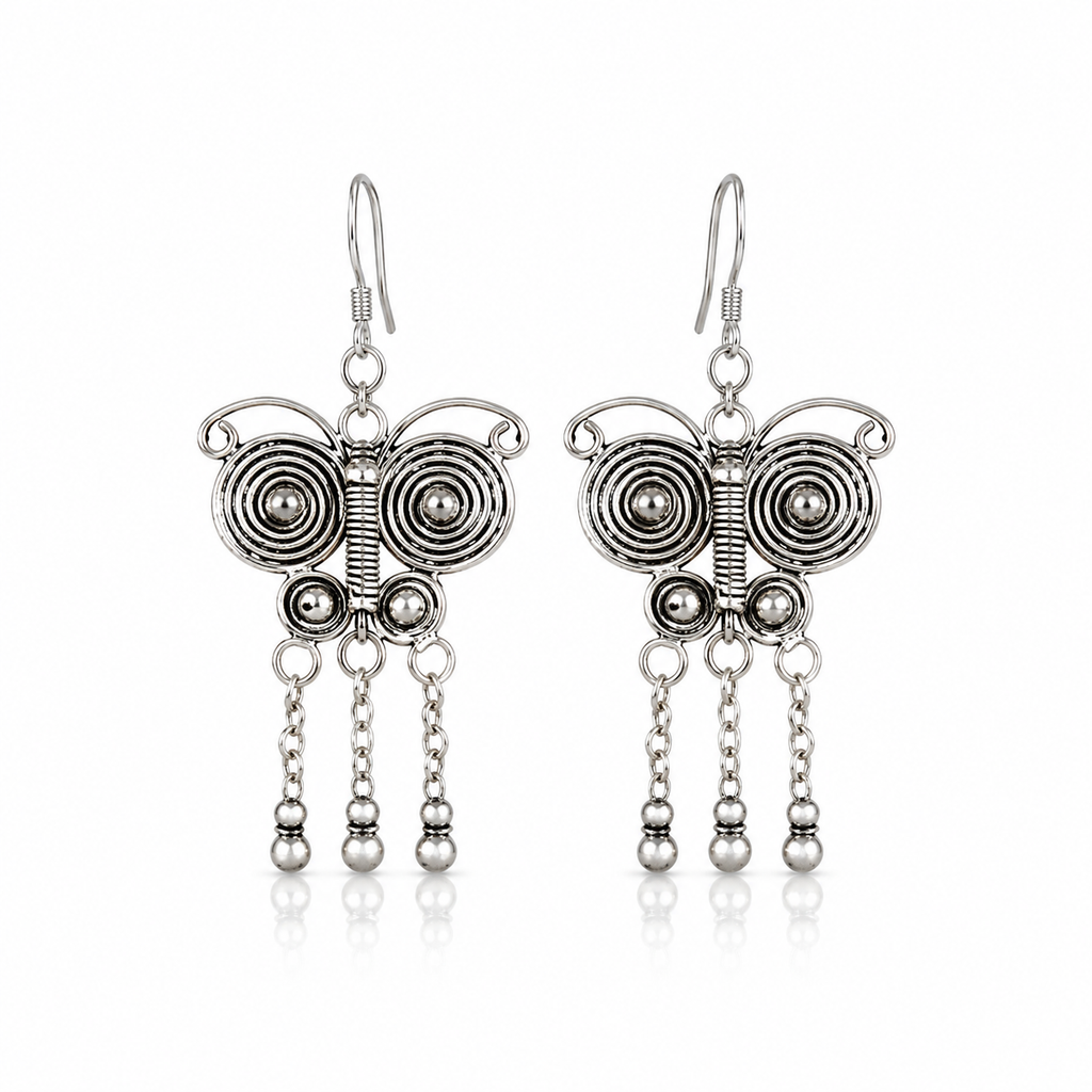 Miao Silver Earrings  | Ethnic Heritage
