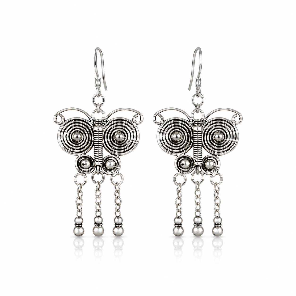 Miao Silver Earrings  | Ethnic Heritage