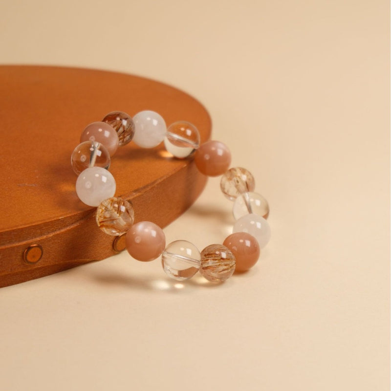 Black Gold Super Seven & Moonstone Bracelet