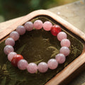 Purple Rose Quartz & Red Agate Bracelet