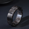 Silver Obsidian Bangle