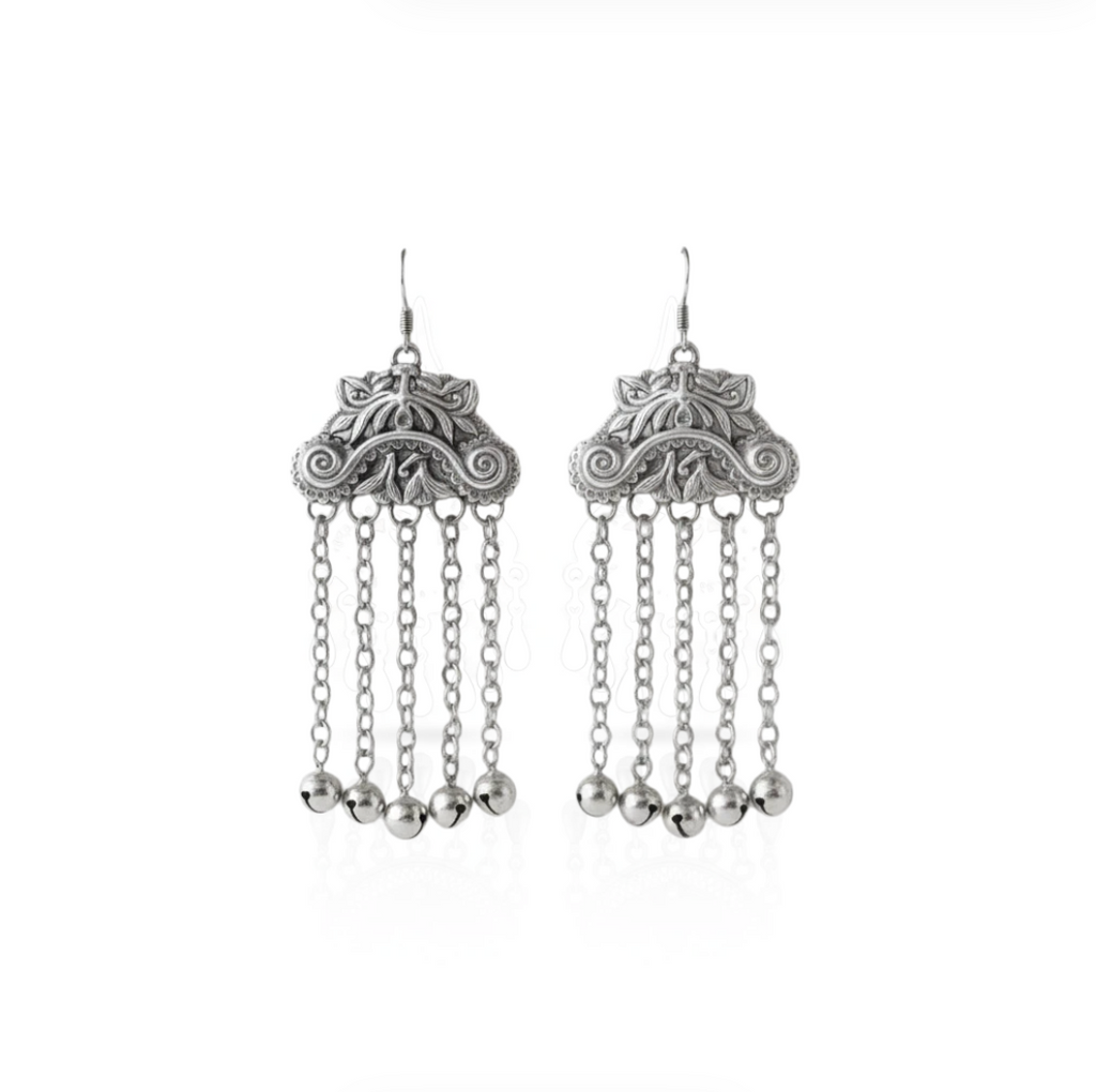 Miao Silver Earrings | Ethnic Heritage