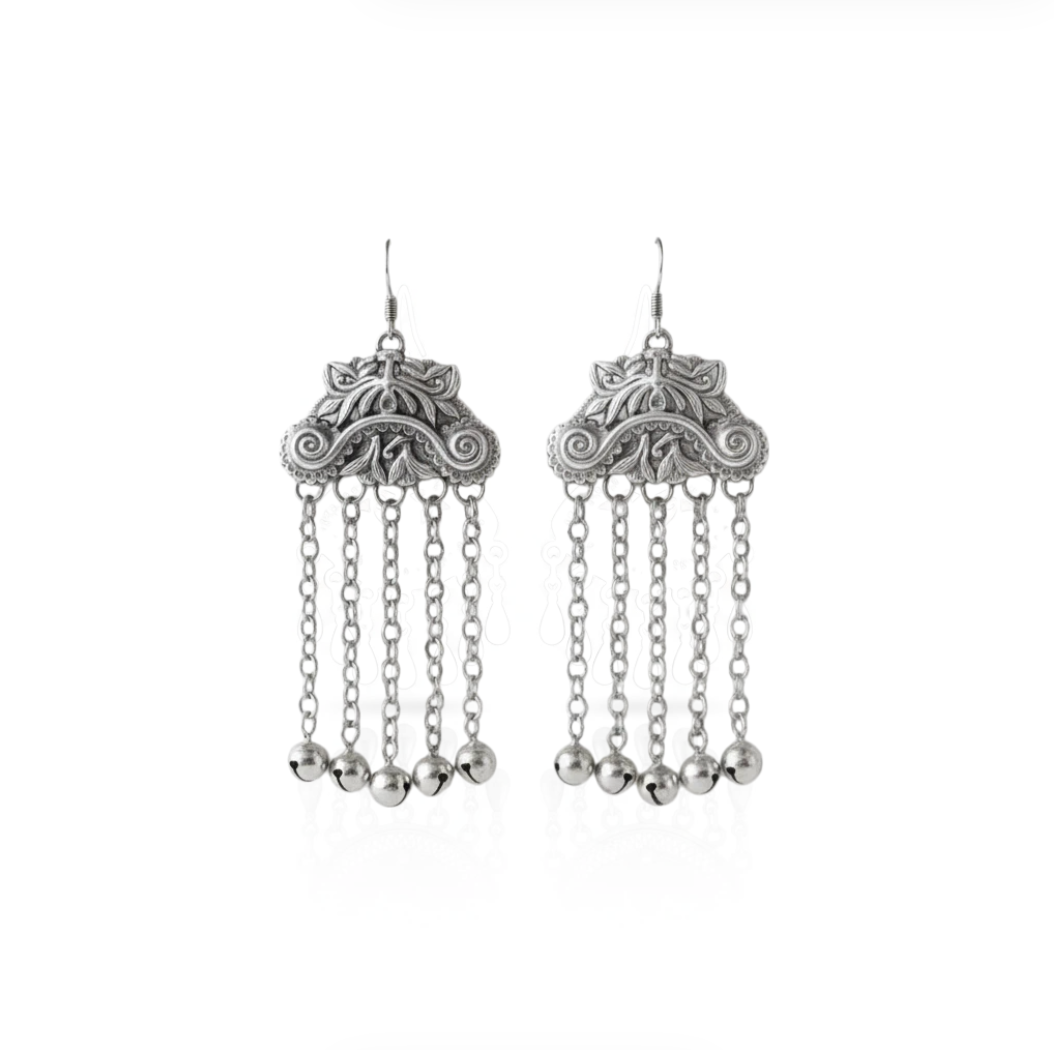 Miao Silver Earrings | Ethnic Heritage