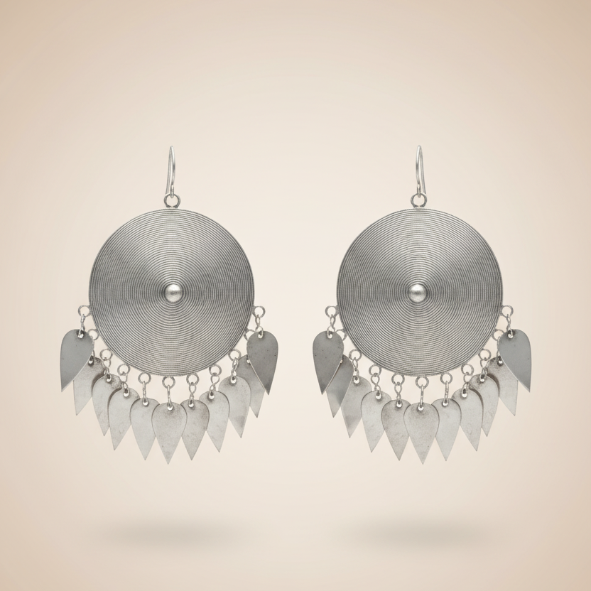 Miao Silver Earrings | Ethnic Heritage