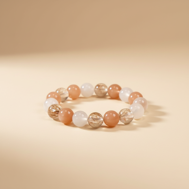 Black Gold Super Seven & Moonstone Bracelet