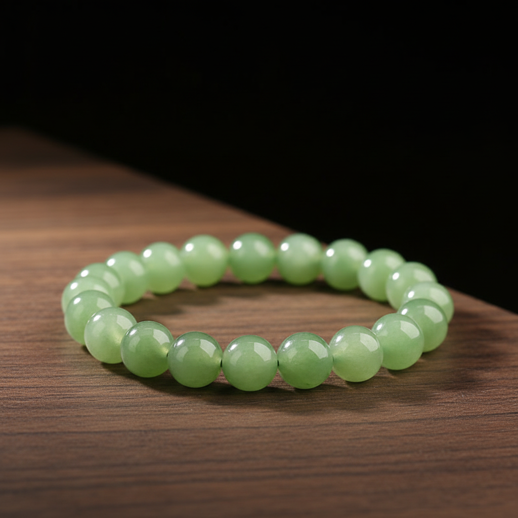 Natural Hetian Green Jade Bracelet