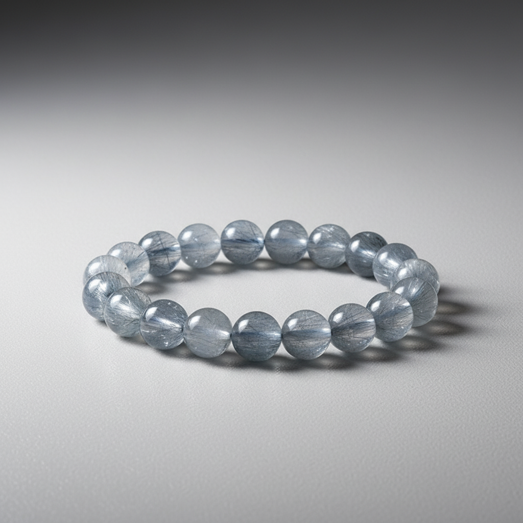 Natural 7A Blue Rabbit Hair Quartz Bracelet