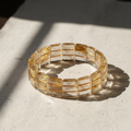 Natural Golden Rutilated Bangle Bracelet