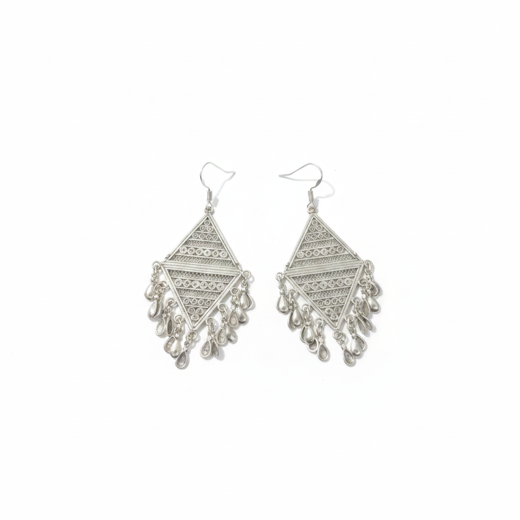 Miao Silver Earrings  | Ethnic Heritage