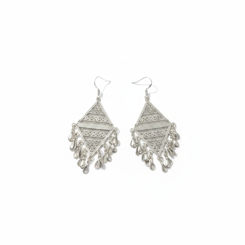 Miao Silver Earrings  | Ethnic Heritage