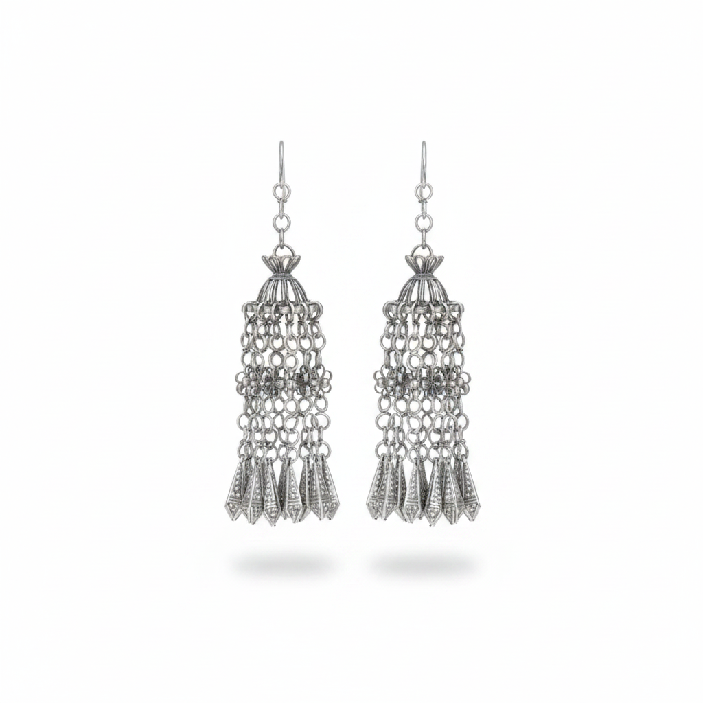 Miao Silver Earrings  | Ethnic Heritage