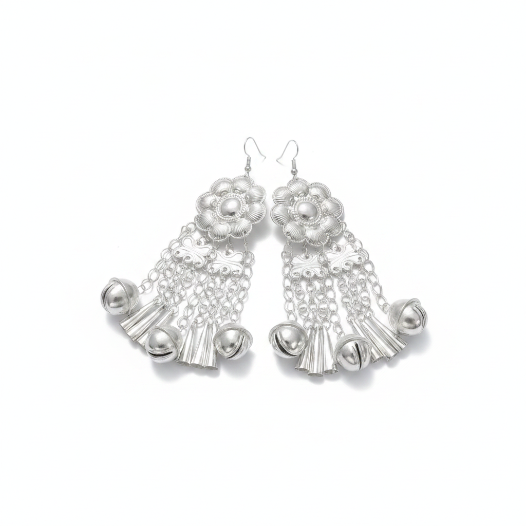 Miao Silver Earrings | Ethnic Heritage