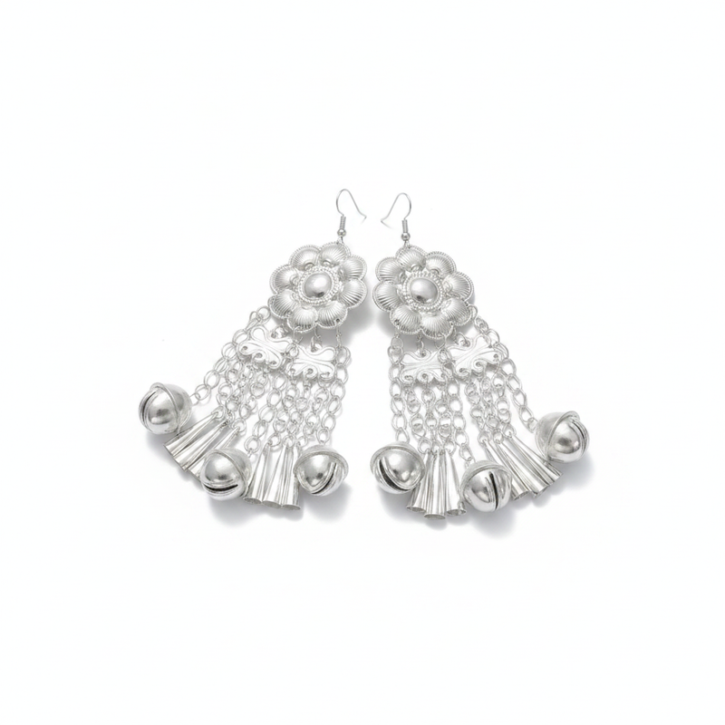 Miao Silver Earrings | Ethnic Heritage
