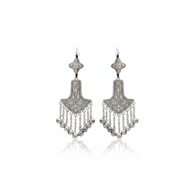 Miao Silver Earrings  | Ethnic Heritage