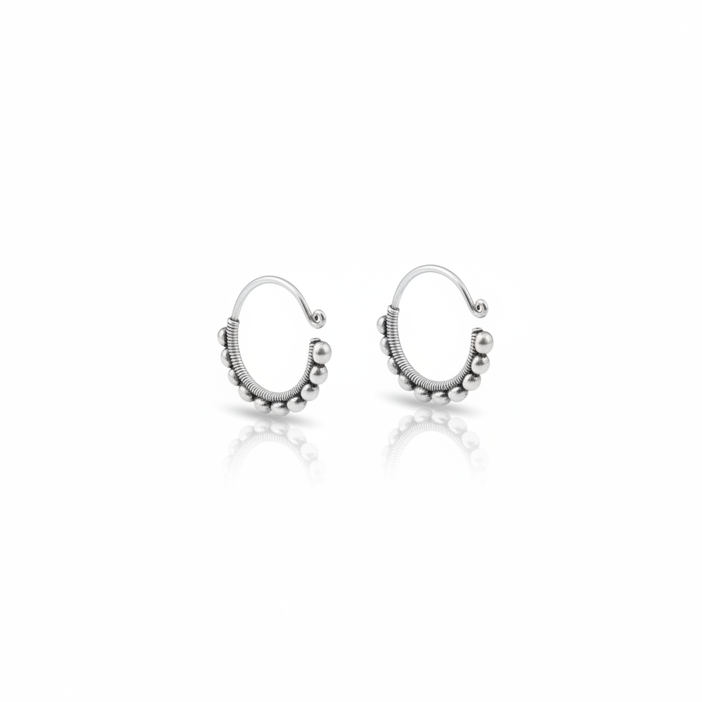 Miao Silver Earrings | Ethnic Heritage