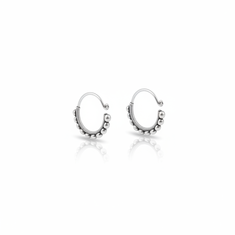 Miao Silver Earrings | Ethnic Heritage