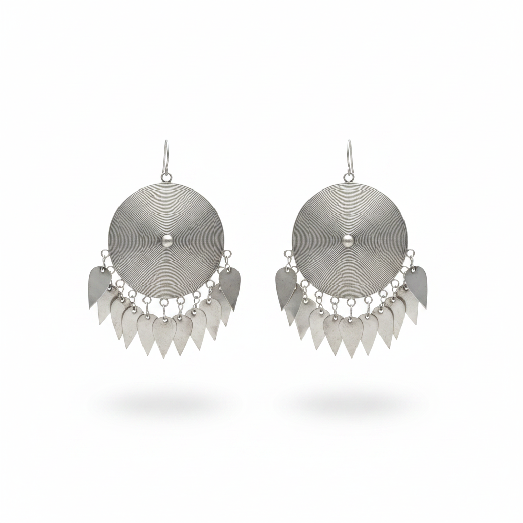 Miao Silver Earrings | Ethnic Heritage