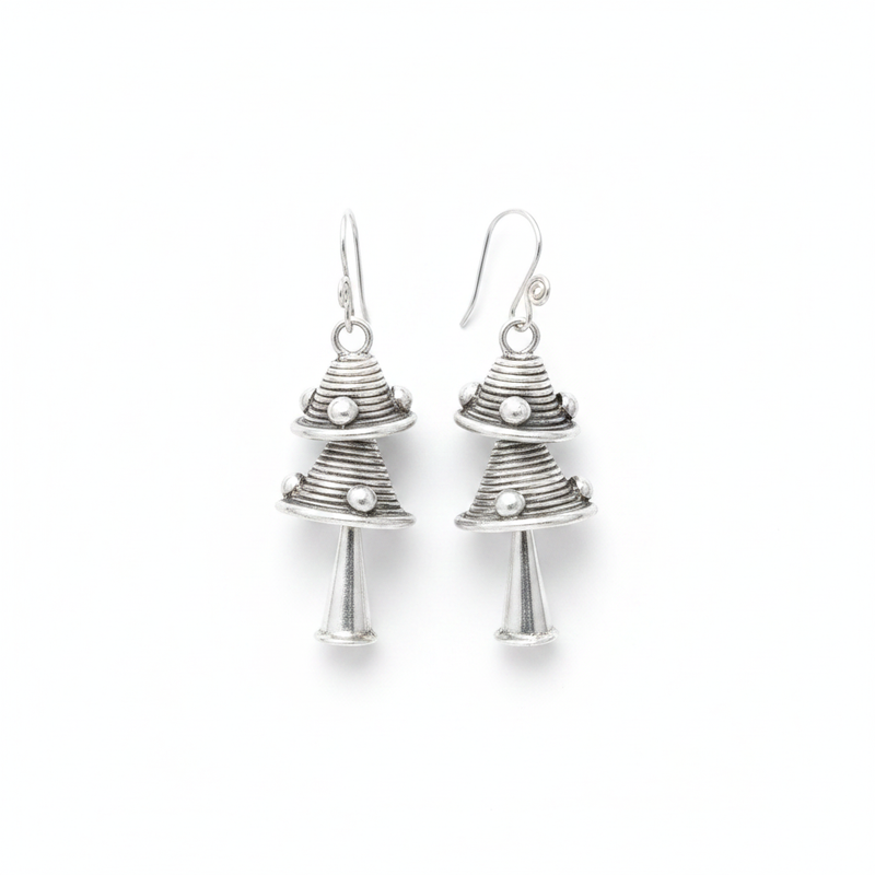 Miao Silver Earrings| Ethnic Heritage