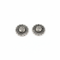 Miao Silver Earrings - Five-Petal Flower (Five blessings) | Ethnic Jewelry