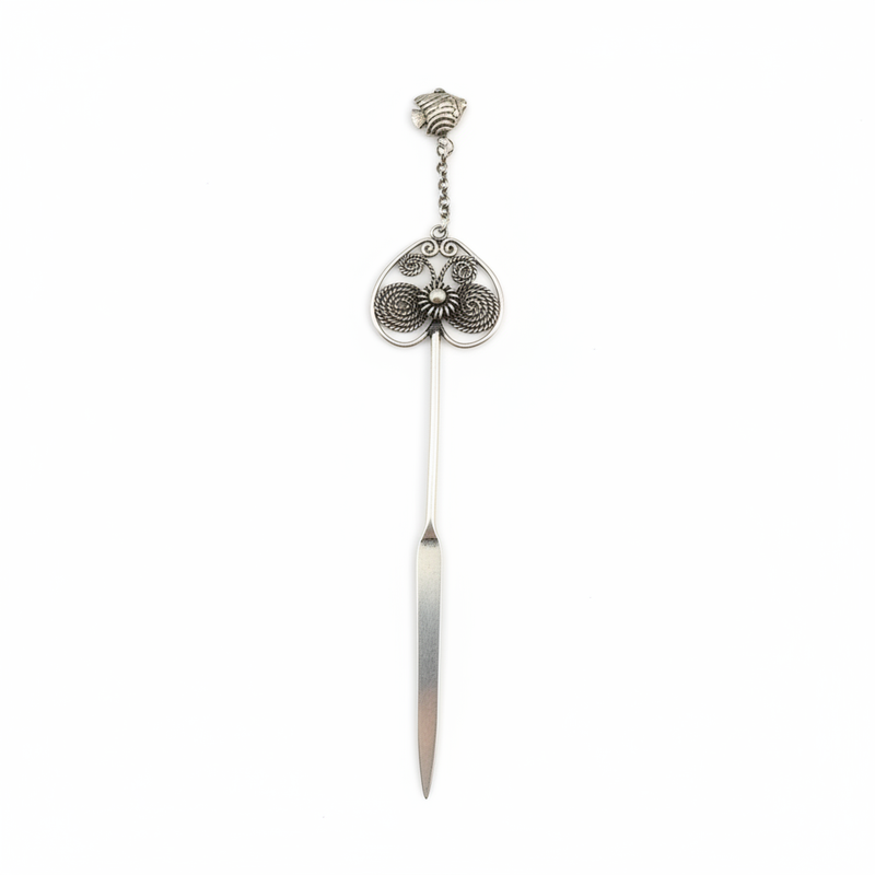 Silver Hairpin Tea Knife - Bamboo (Integrity & Growth) | Miao Artifact
