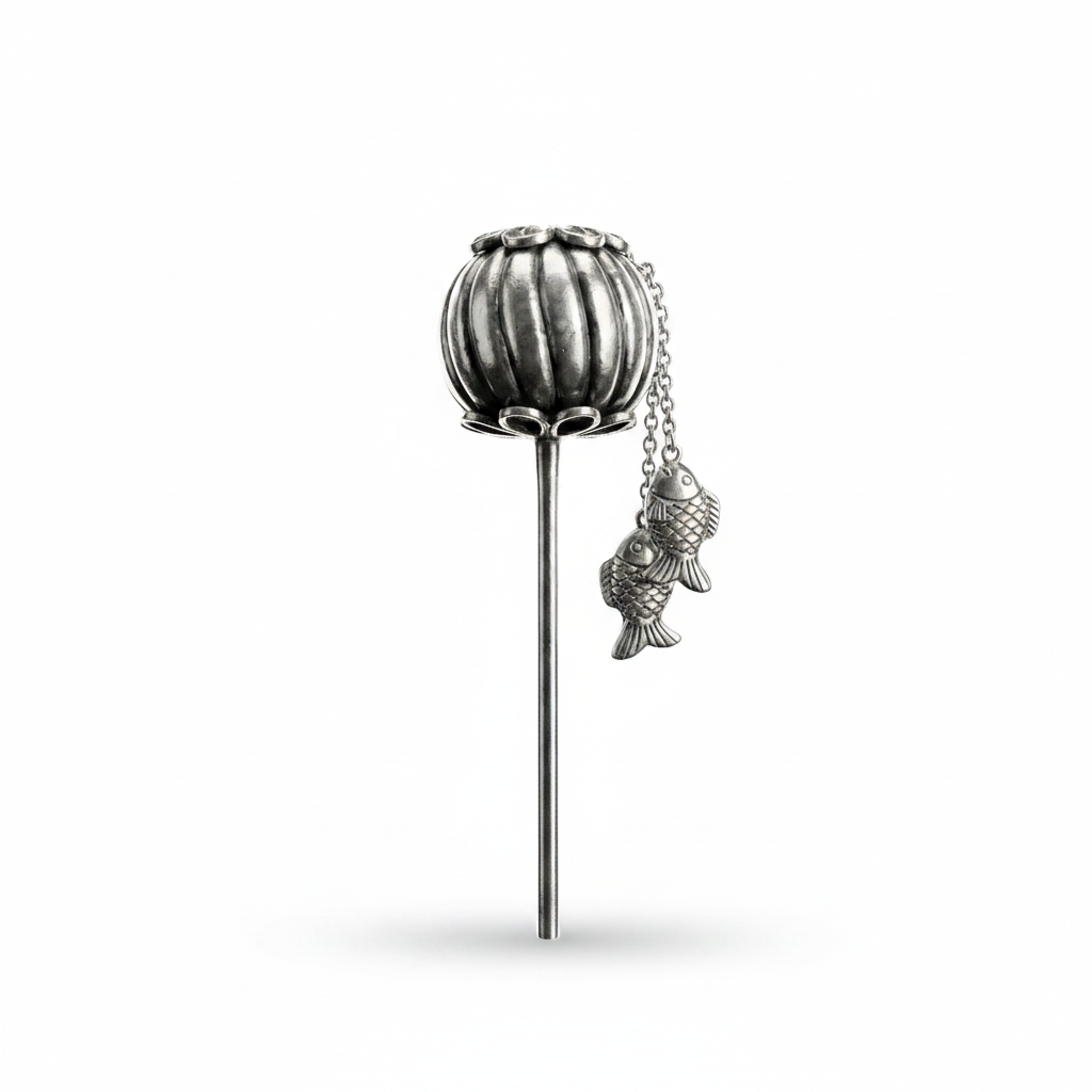 Silver Hairpin Tea Knife - Plum Blossom (Resilience) | Miao Artifact