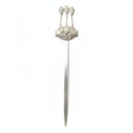 Silver Hairpin Tea Knife - Twin Dragons (Power & Balance) | Miao Artifact