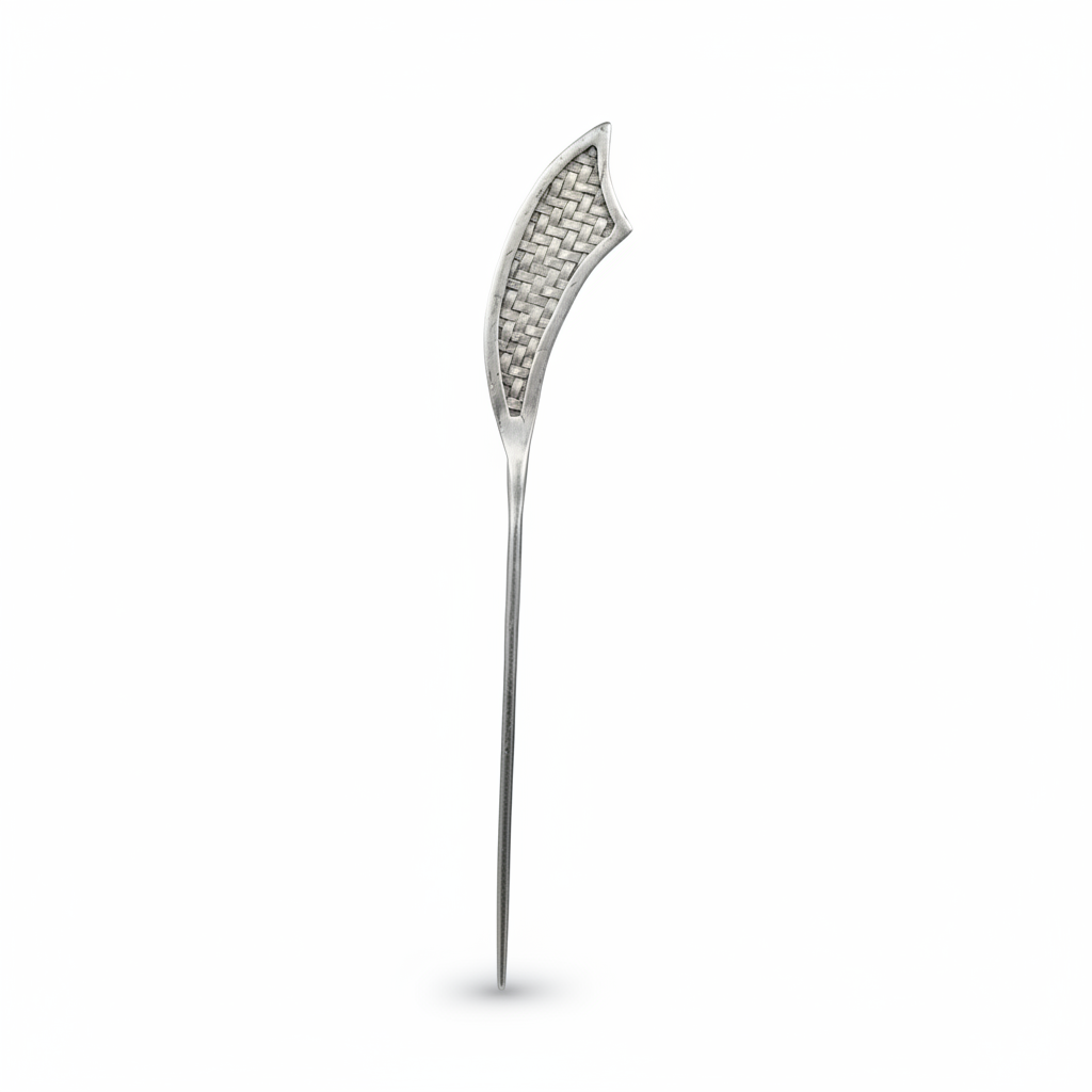 Silver Hairpin Tea Knife - Dragon scales | Miao Artifact
