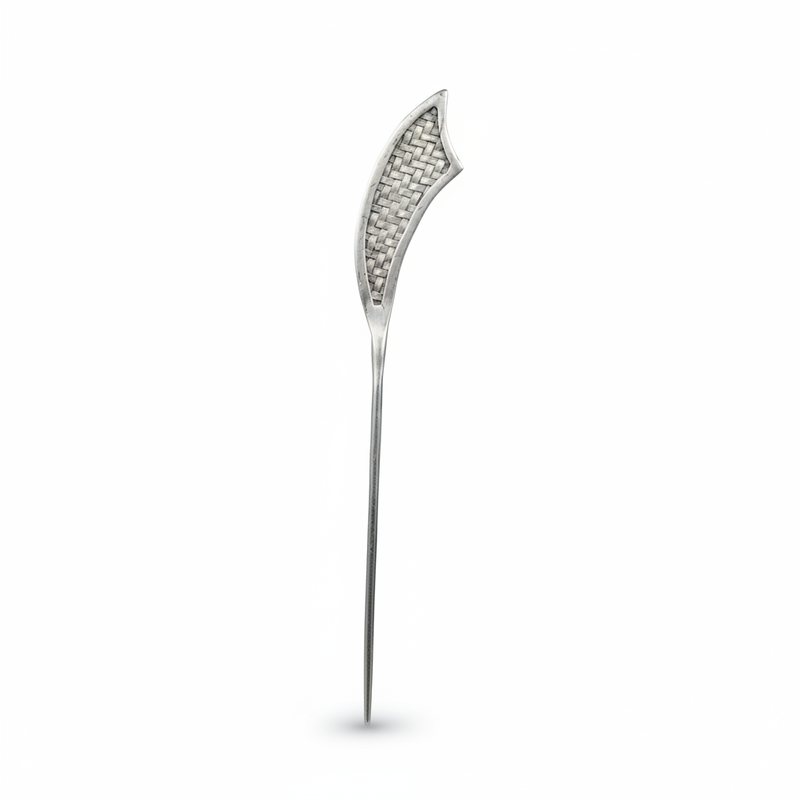 Silver Hairpin Tea Knife - Dragon scales | Miao Artifact