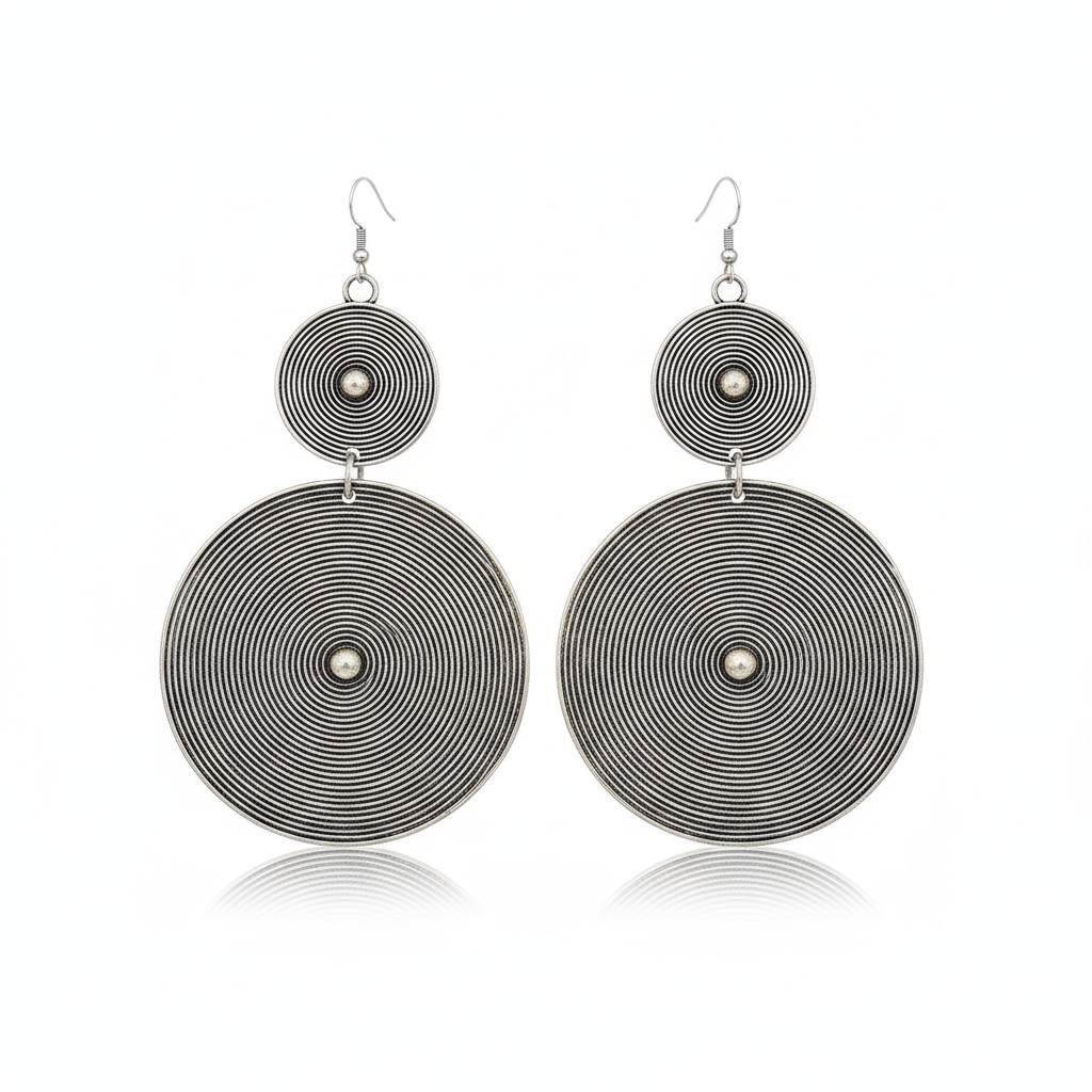 Miao Silver Earrings | Ethnic Heritage