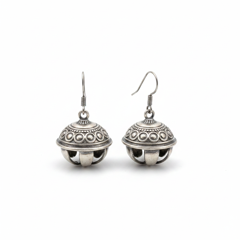 Miao Silver Earrings | Ethnic Heritage