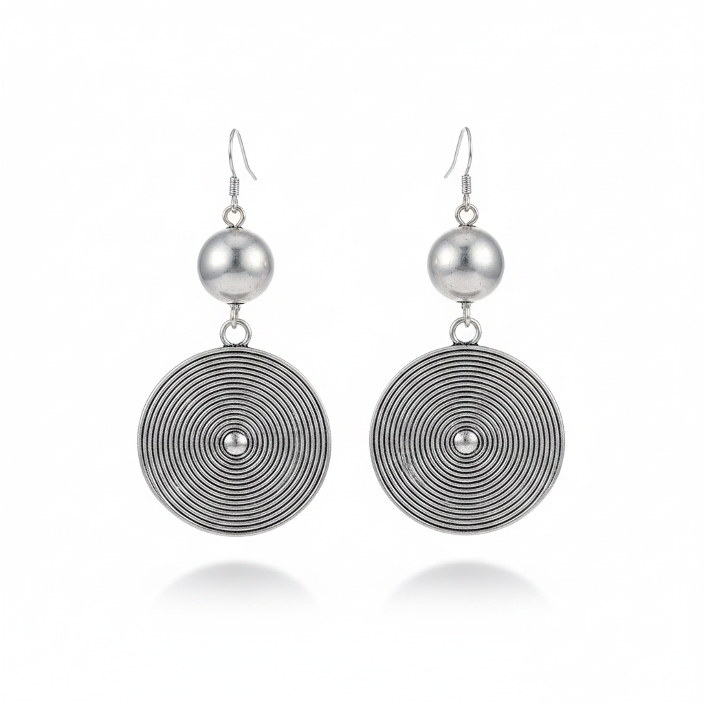 Miao Silver Earrings | Ethnic Heritage