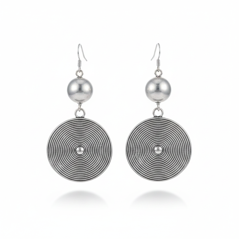 Miao Silver Earrings | Ethnic Heritage