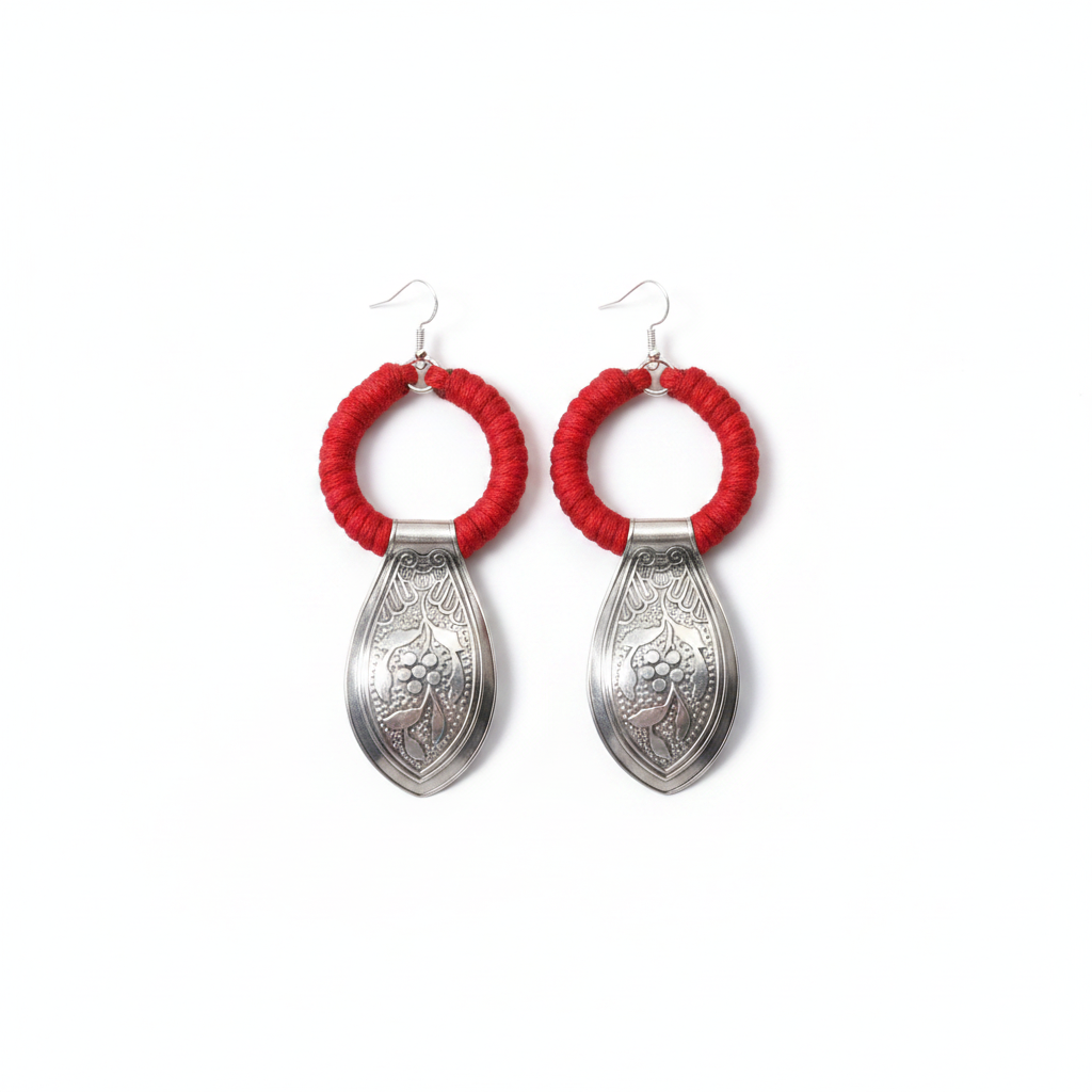 Miao Silver Earrings | Ethnic Heritage